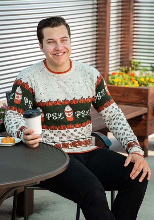 Pumpkin Spice Latte Adult Halloween Sweater - US 0315