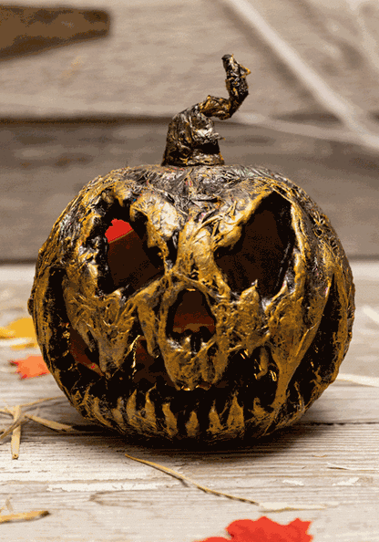 8.5-Inch Pumpkin with Color Change LED Lights Decoration - US 3732