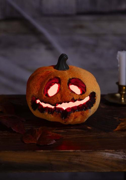 Light Up Spooky Pumpkin with Red Lights Decoration - US 2989