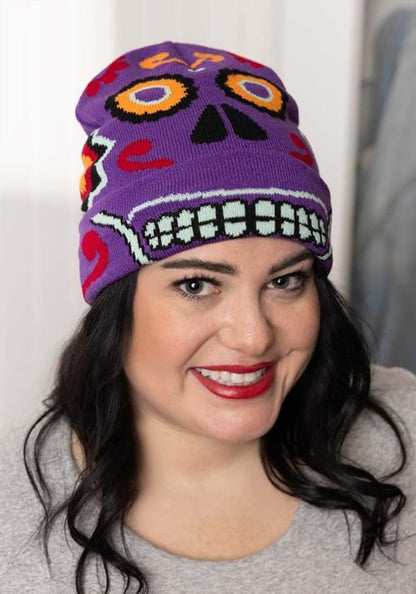 Day of the Dead Knit Beanie - US 0091