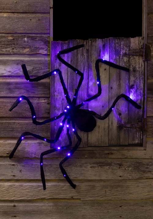 45-Inch Purple Light Up Spider Decoration - US 4616