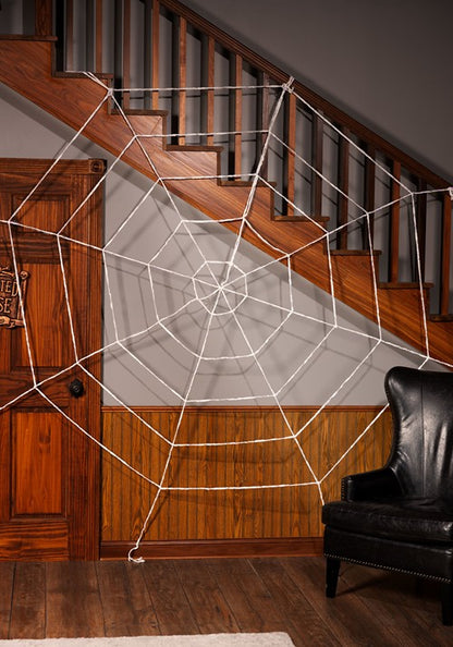 Purple Light-Up Spider Web Prop Decoration - US 9689