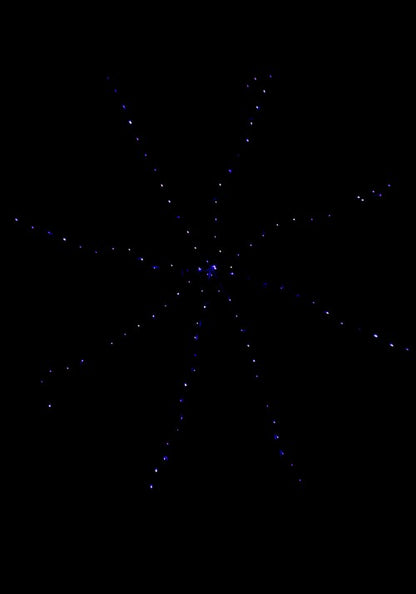 Purple Light-Up Spider Web Prop Decoration - US 9689