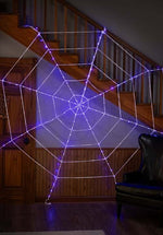 Purple Light-Up Spider Web Prop Decoration - US 9689