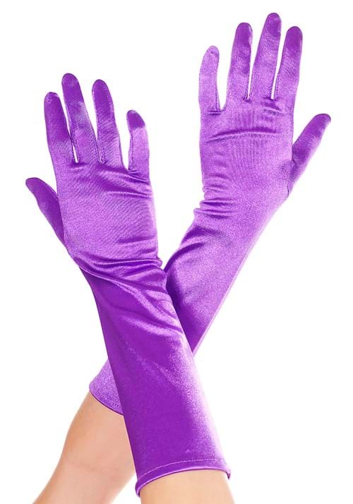 Purple Satin Women's Gloves - US 4343