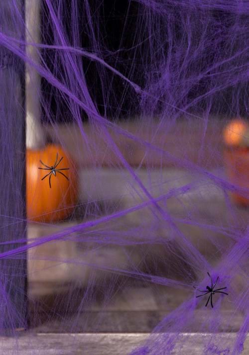 200 Square FT Purple Spider Web Halloween Decoration - US 7171