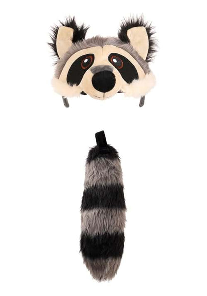 Raccoon Plush Headband & Tail Costume Accessory Kit - US 6982