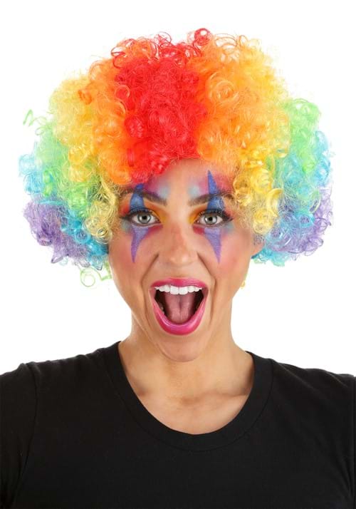 Rainbow Afro Clown Adult Costume Wig - US 4482