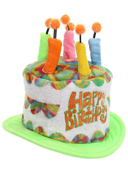 Adult Rainbow Birthday Cake Plush Hat - US 1148