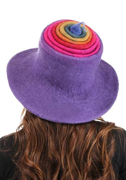 Adult Rainbow Borealis Heartfelted Witch Costume Hat - US 3820