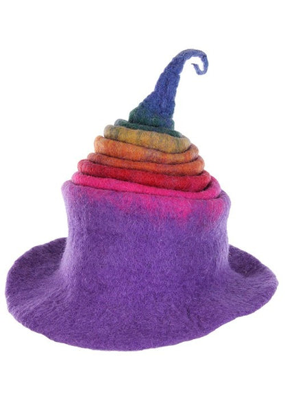 Adult Rainbow Borealis Heartfelted Witch Costume Hat - US 3820