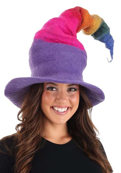 Adult Rainbow Borealis Heartfelted Witch Costume Hat - US 3820