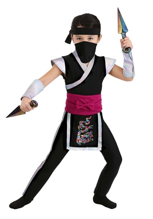Girl's Toddler Rainbow Ninja Costume - US 7269
