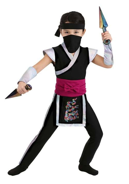 Girl's Toddler Rainbow Ninja Costume - US 7269
