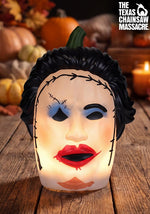 10-Inch Realistic Pretty Woman Leatherface Pumpkin Decoration - US 4132