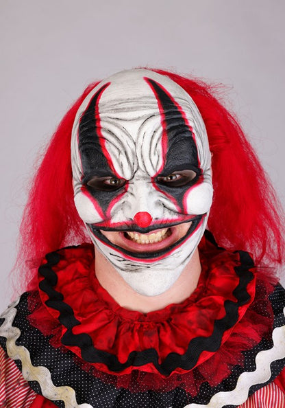 Adult Red Carousel Clown Costume with Mask - US 8734
