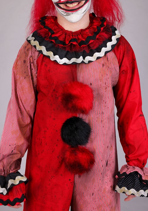 Adult Red Carousel Clown Costume with Mask - US 8734