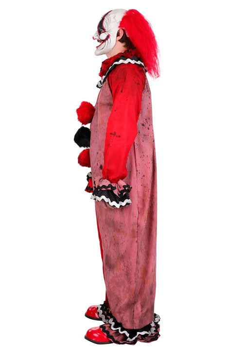Adult Red Carousel Clown Costume with Mask - US 8734