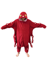 Adult Red Octopus Kigurumi Costume - US 4028