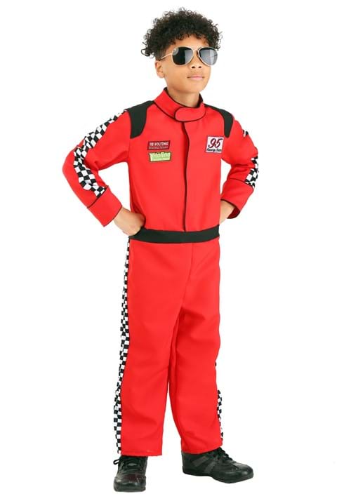 Kid's Red Racer Jumpsuit Costume - US 7588