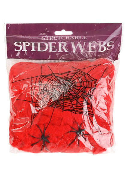 200 Square FT Red Spider Web Halloween Decoration - US 8300