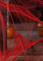 200 Square FT Red Spider Web Halloween Decoration - US 8300