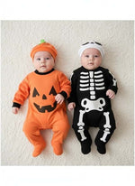 Reversible Skeleton & Pumpkin Infant Onesie Costume - US 0931