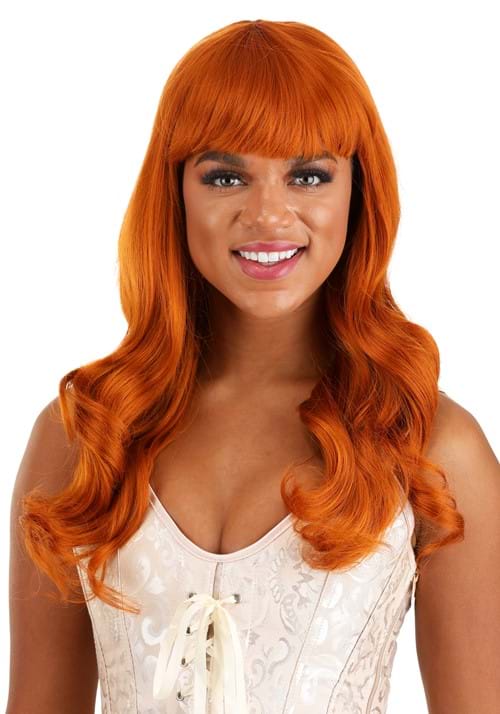 Rich Orange Long Wavy Wig for Women - US 1240