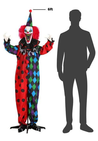 6FT Rictus the Evil Clown Animated Decoration - Scream Saver - US 5937