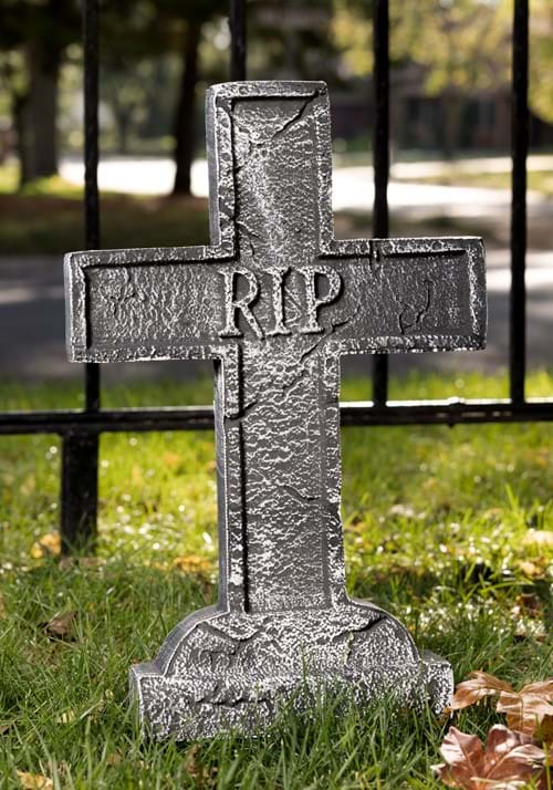 23-Inch RIP Cross Halloween Decoration - US 2206