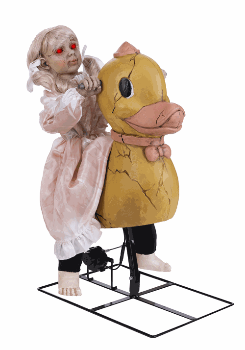 2.8FT Rocking Duck Doll Animatronic Decoration - US 5386