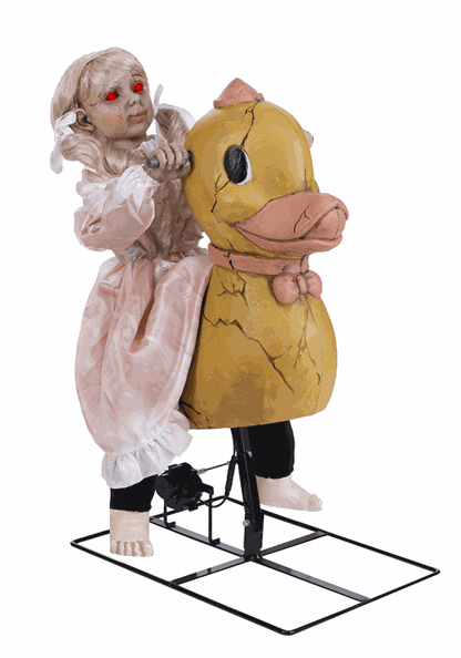 2.8FT Rocking Duck Doll Animatronic Decoration - US 5386