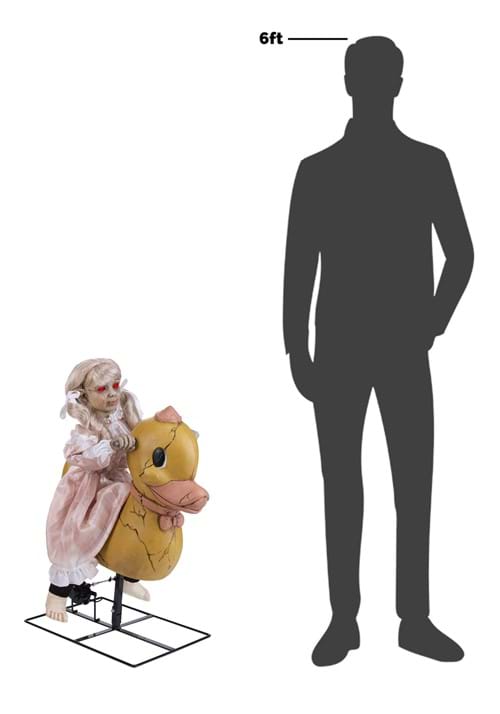 2.8FT Rocking Duck Doll Animatronic Decoration - US 5386