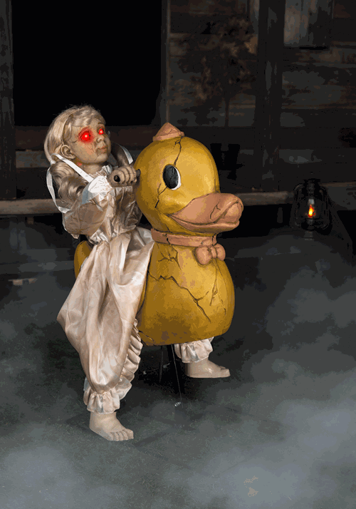 2.8FT Rocking Duck Doll Animatronic Decoration - US 5386