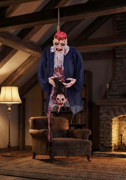 3.6FT Rough Day Ralph the Hanging Zombie Animatronic Decoration - US 9952
