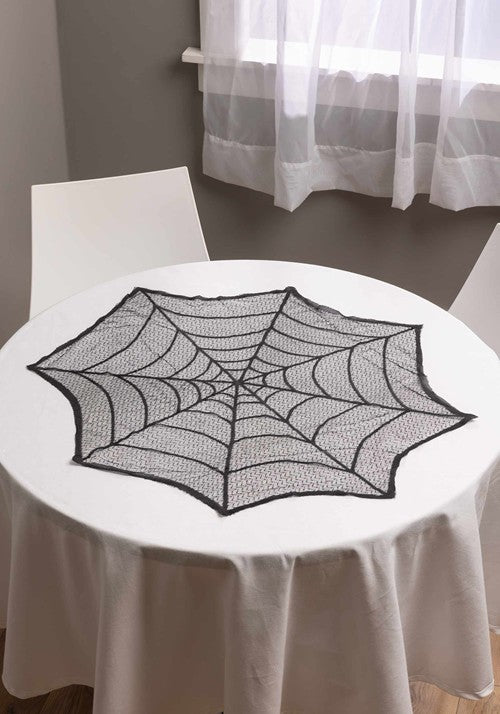 30-Inch Round Spider Web Table Cover Decoration - US 6143