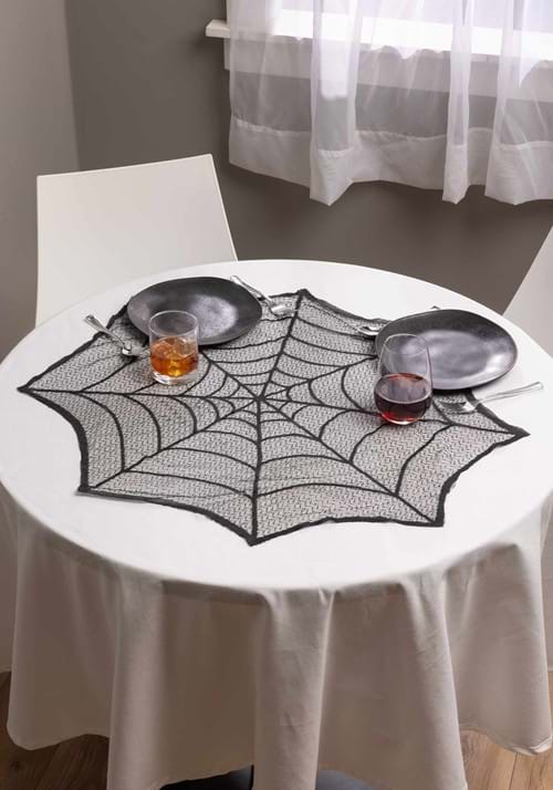 30-Inch Round Spider Web Table Cover Decoration - US 6143