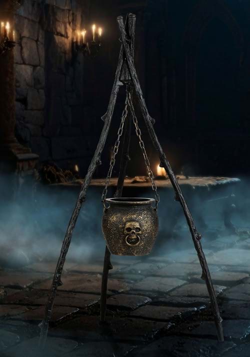 58.5-Inch Rustic Witch Cauldron Decoration - US 5799