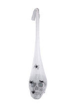 27-Inch Sound Activated Animated Hanging Skull with LED Lights Decoration - US 7295