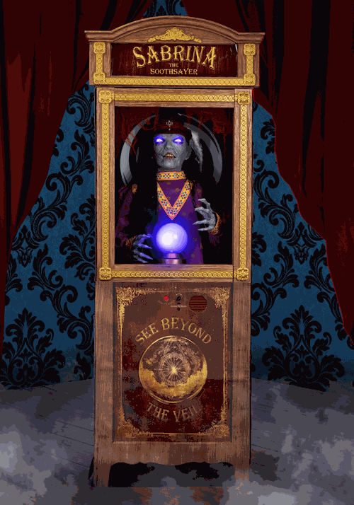 6.1FT Sabrina the Fortune Teller Animatronic Decoration - US 8896