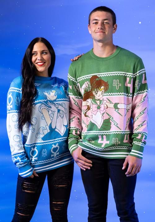 Sailor Moon Sailor Mercury Adult Ugly Sweater - US 5941