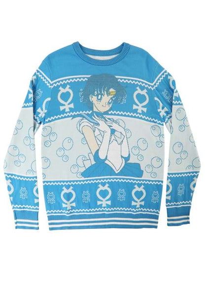 Sailor Moon Sailor Mercury Adult Ugly Sweater - US 5941