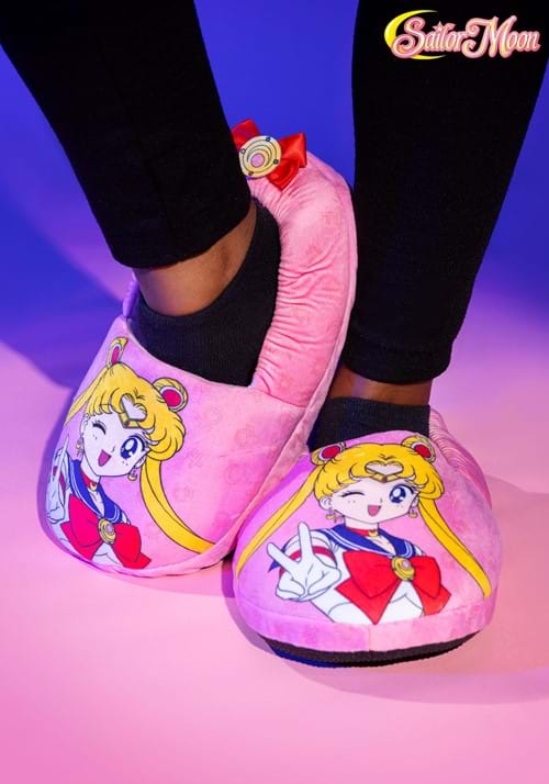 Sailor Moon AOP Pink Slippers for Adults - US 1722