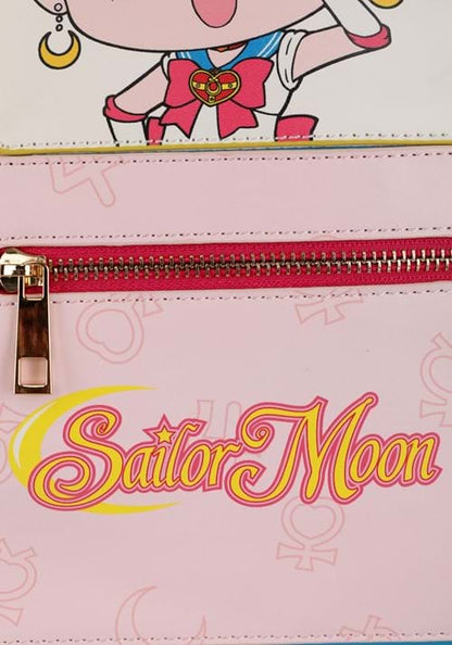 Sailor Moon Chibi Face Pink & Blue Backpack - US 0782