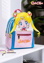 Sailor Moon Chibi Face Pink & Blue Backpack - US 0782