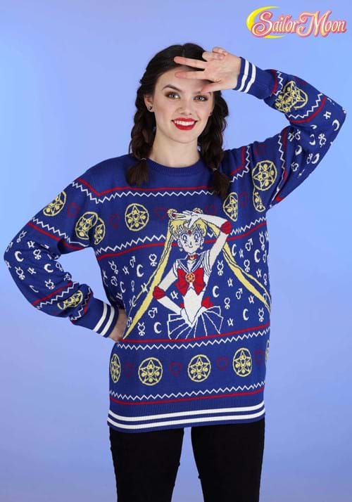 Sailor Moon Fair Isle Adult Ugly Christmas Sweater - US 7920