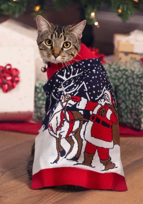 Santa and Reindeer Sweater for Pets - US 8181