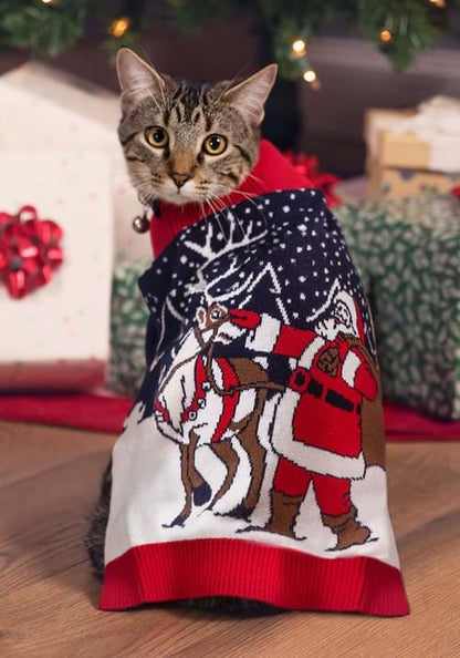Santa and Reindeer Sweater for Pets - US 8181