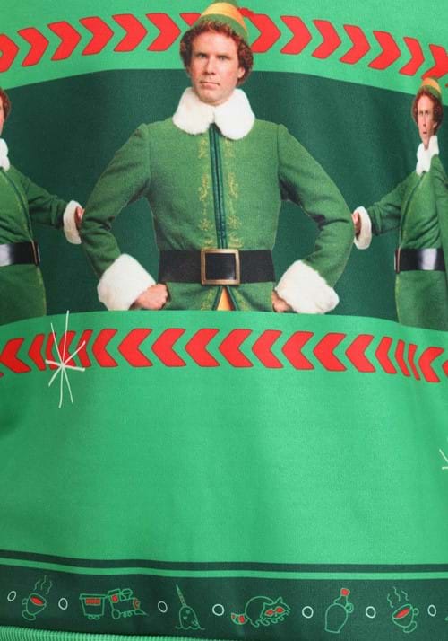 Santa's Coming Elf Adult Ugly Christmas Sweatshirt - US 6619