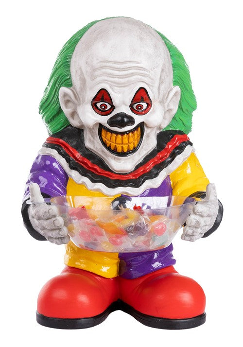 22-Inch Scary Clown Candy Bowl Holder Decoration - US 5373